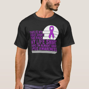 T-shirt Lupus Sensibilisation Mon combat Purple Ribbon War