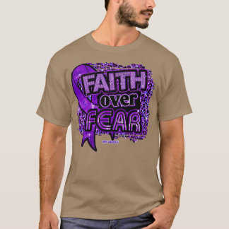 T-shirt Lupus sensibilisation Ribbon La foi sur la peur Le