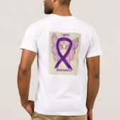 T-shirt Lupus Sensibilisation Ribbon violet Angel Tee pers (Dos)