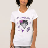 T-shirt Lupus Warrif Wolf Purple Ribbon Papillon (Devant)