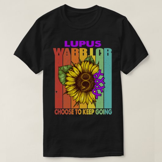 T-shirt Lupus Warrior Choisir De Continuer À Soutenir Lupu (Design devant)