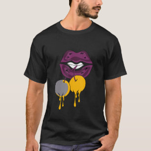 T-shirt Luscious Lips Dripping Sneaker Match 6 Bordeaux