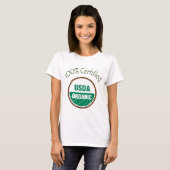 T-shirt L'USDA certifié par 100% organique (Devant entier)