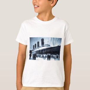 T-shirt Lusitania accouplé dans le ton de bleu de New Yor