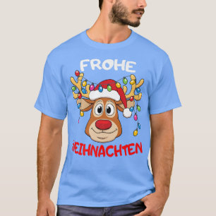 T-shirt Lustige Rentier Frohe Weihnachten Joyeux Noël