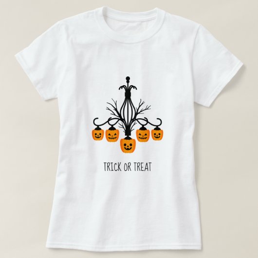 T-shirt Lustre citrouille thème Halloween (Design devant)