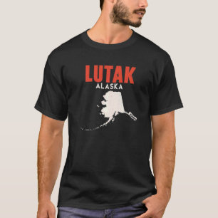 T-shirt Lutak Alaska USA State America Travel Alaskan