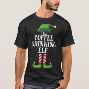 T-shirt Lutin buveur de café, groupe familial assorti, Noë