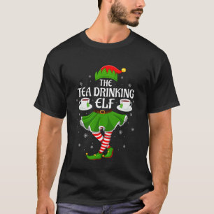 T-shirt Lutin buveur de thé Noël Famille Filles Femmes Lut