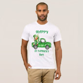 T-shirt Lutin conduisant le jour de St Patrick de camion (Devant entier)
