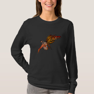 T-shirt Lutin orange du papillon de monarque 3D - fée 2