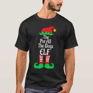 T-shirt Lutin pour chiens Famille appariée Groupe Noël