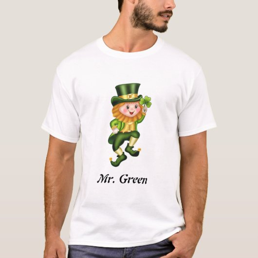 T-shirt Lutin vert de la Saint-Patrick chanceux (Devant)