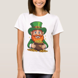 T-shirt Lutins de dessins animés aux sourires et aux coffr
