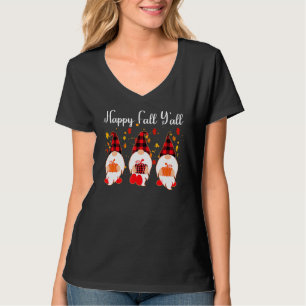 T-shirt Lutins d'Halloween Automne Mignon Citrouille Tombe