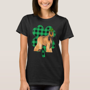T-shirt Lutrin de chien afghan de la Saint-Patrick Chanceu