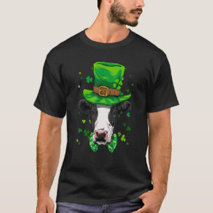 T-shirt Lutrin de la Saint-Patrick Vache Trèfle Vache Iris