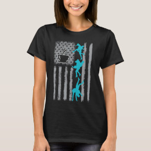 T-shirt lutte au café - Drapeau américain vintage USA pour