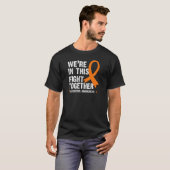T-shirt Lutte contre la leucémie avec le ruban orange (Devant entier)