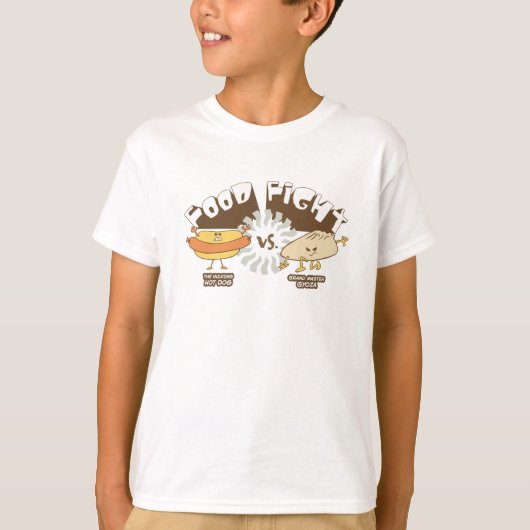 T-shirt Lutte contre la nourriture ! Hotdog contre Potstic (Devant)