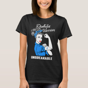 T-shirt Lutte contre le diabète Guerrier Indestructible Se