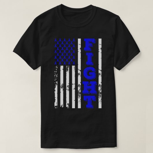 T-shirt Lutte contre le drapeau américain 4 juillet Hap (Design devant)