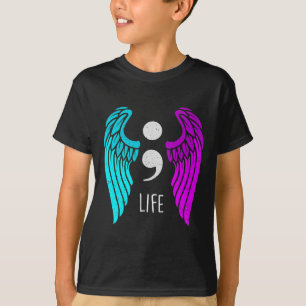 T-shirt Lutte contre le suicide ailes Angel Semicolo