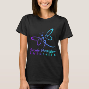 T-shirt Lutte Contre Le Suicide De La libellule Rose Et Le