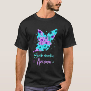 T-shirt Lutte contre le suicide Papillon de sensibilisatio