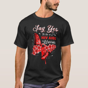 T-shirt Lutte contre le VIH/sida Papillon rouge femmes