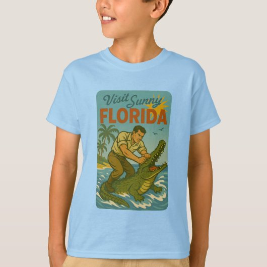 T-shirt Lutte de Floride avec les Alligators | Rétro Côtes (Devant)