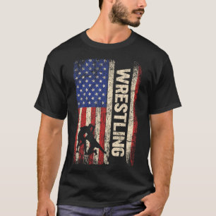 T-shirt Lutte États-Unis Drapeau Chemise Lutte 4ème De J