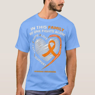 T-shirt Lutte familiale Leucémie Produits de sensibilisati