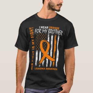 T-shirt Lutte Porter Orange Frère Leucémie Cancer Lauréats