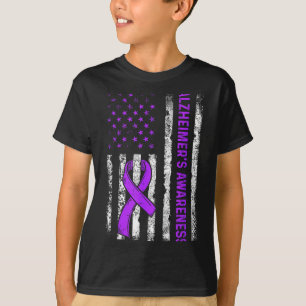 T-shirt lutte pour la sensibilisation à Alzheimer drapeau