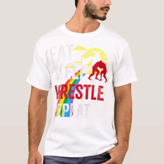 T-shirt Lutte Sport Pour Hommes Femmes Enfants Lutte Jeune