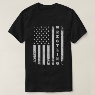 T-shirt Lutter American Flag USA Citation Wrestler
