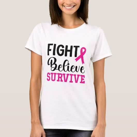 T-shirt Lutter contre la croyance survivre (Devant)