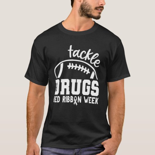 T-shirt Lutter contre la drogue Football Semaine du ruban  (Devant)