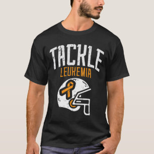 T-shirt Lutter contre la leucémie Casque orange Ruban Canc