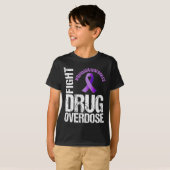 T-shirt Lutter contre la surdose de drogue Sensibilisation (Devant entier)