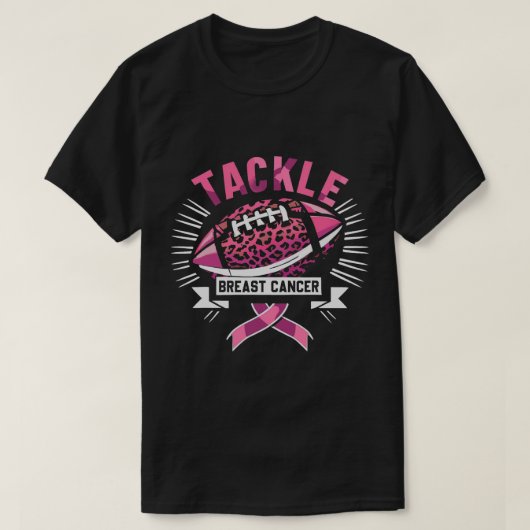 T-shirt Lutter contre le cancer du sein et regarder le foo (Design devant)