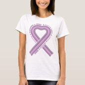 T-shirt Lutter contre le cancer Violet Sensibilisation Rub (Devant)