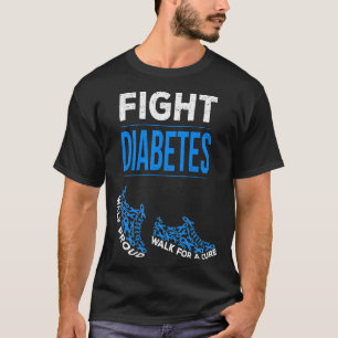 T-shirt Lutter contre le diabète marcher pour un ruban de