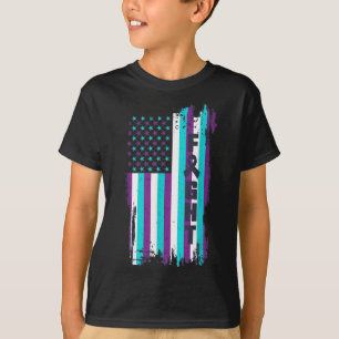 T-shirt Lutter Contre le Drapeau Américain Prévention de l
