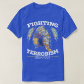 T-shirt Lutter contre le terrorisme depuis 1492 Indi améri (Design devant)