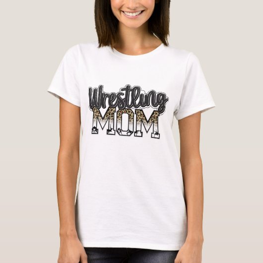 T-shirt Lutter Maman Leopard Drôle Lutter Dons Pour Wrestl (Devant)