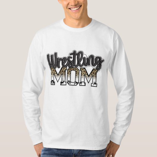 T-shirt Lutter Maman Leopard Drôle Lutter Dons Pour Wrestl (Devant)