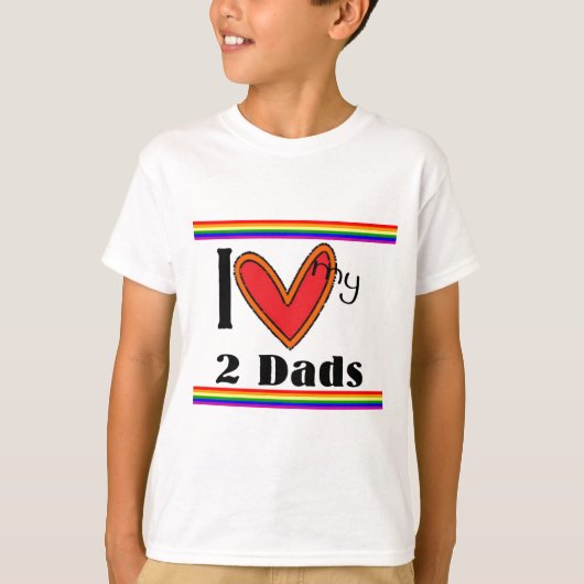 T-shirt Luv I mes 2 papas (Devant)