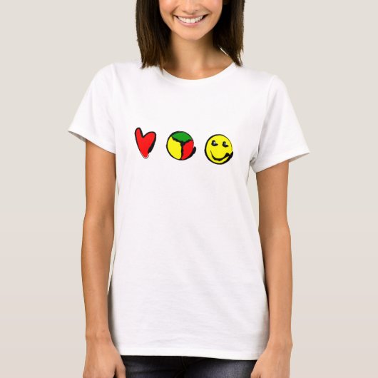 T-SHIRT LUV, PAIX ET BONHEUR (Devant)